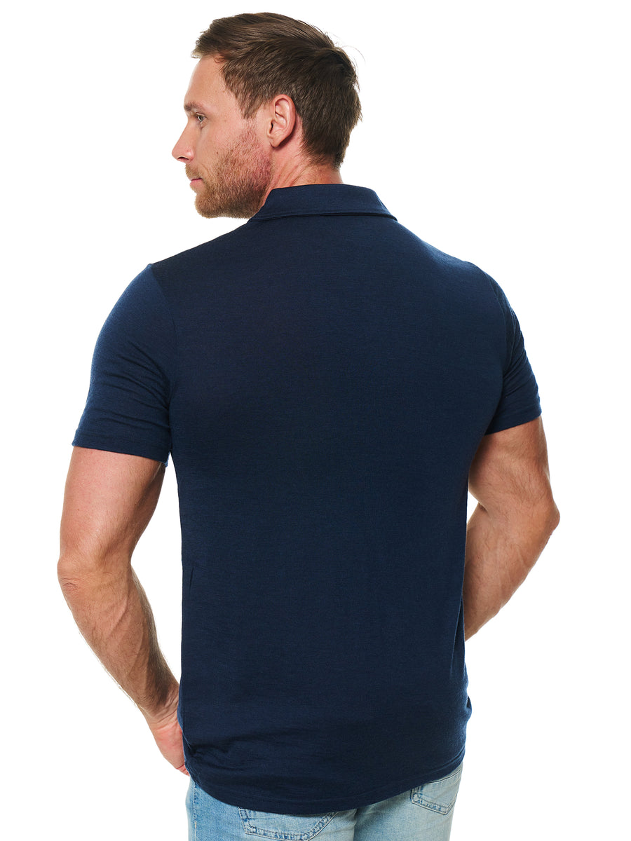 Men's Merino Polo 180 Midnight Navy