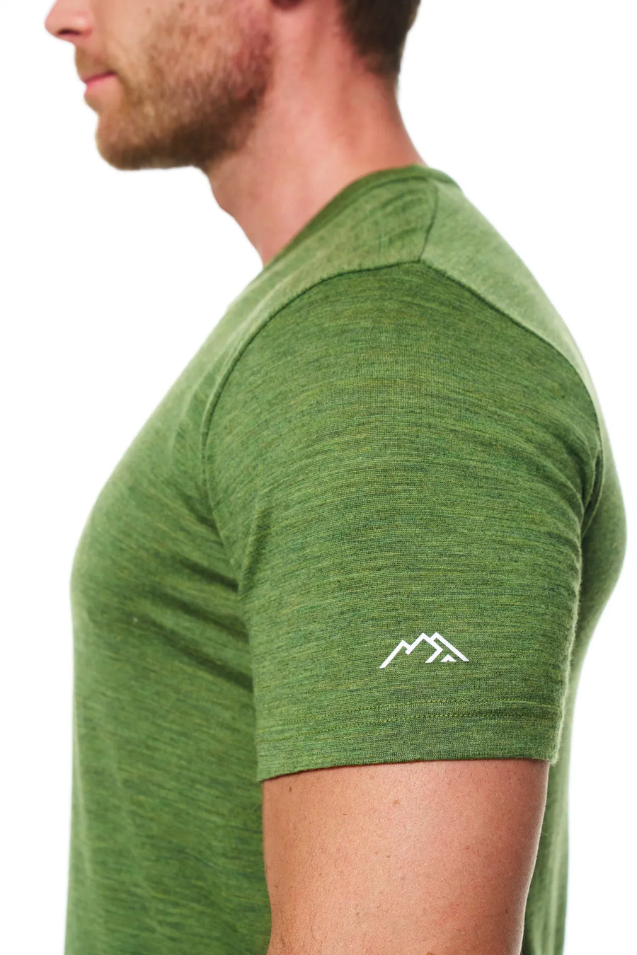 Men's Merino Wool Henley T-shirt 180 Olive Green