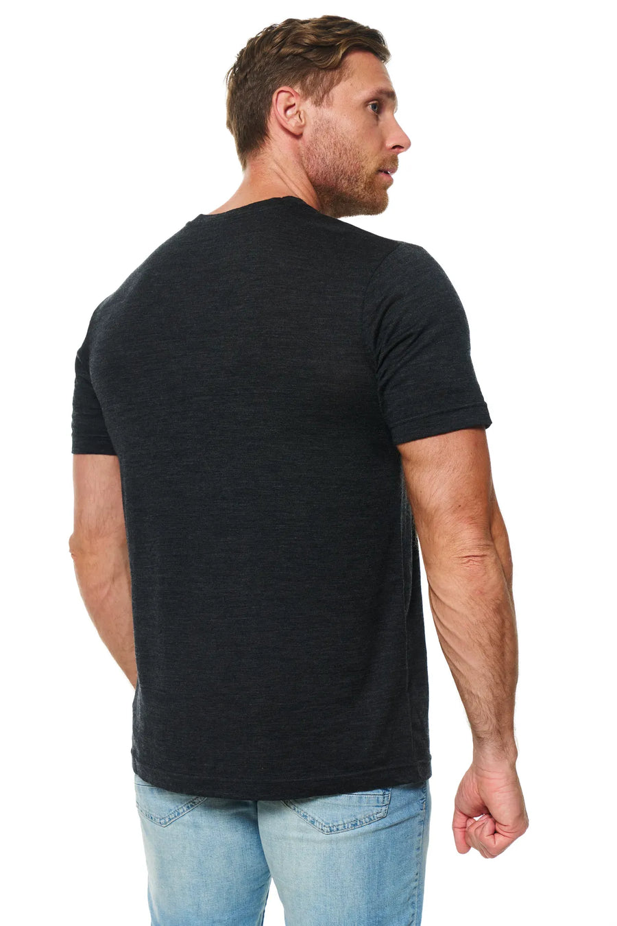 Men's Merino Wool Charcoal Pocket T-Shirt
