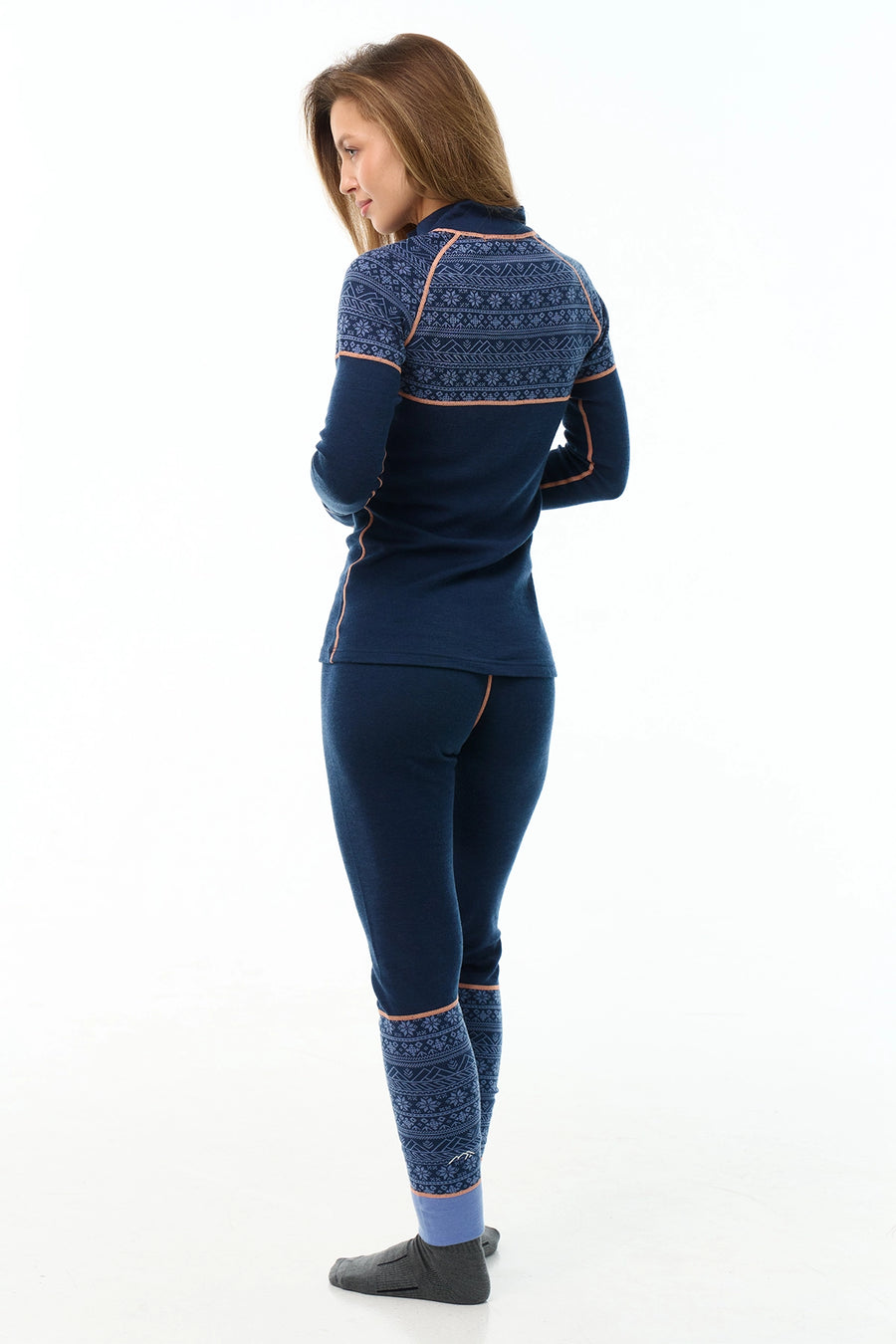 Ensemble thermique mérinos 250 Femme Nordic Tale Berry – Haut zippé