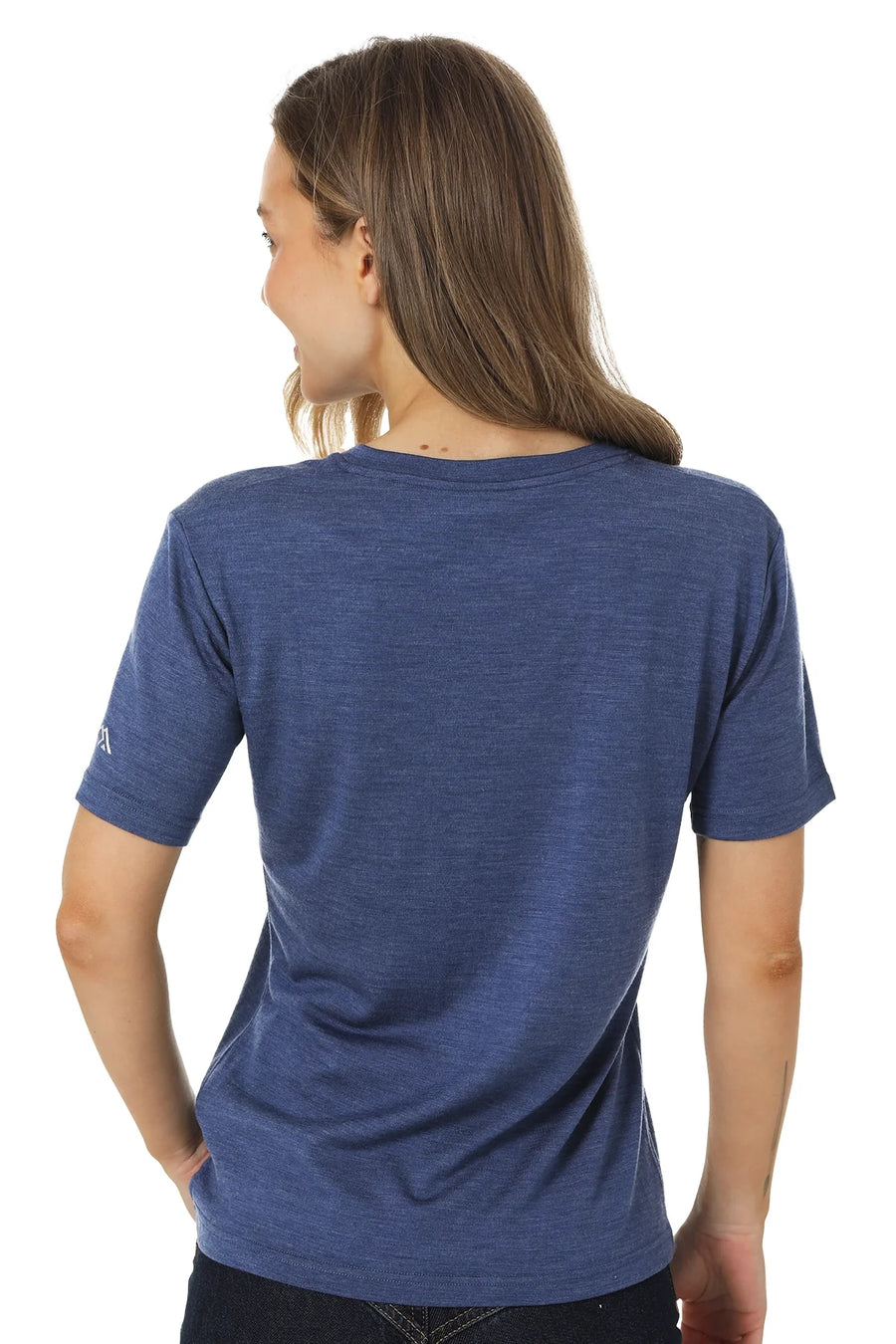 T-shirt Mérinos Femme 180 Bleu Windsor | Col V (+chaussettes)