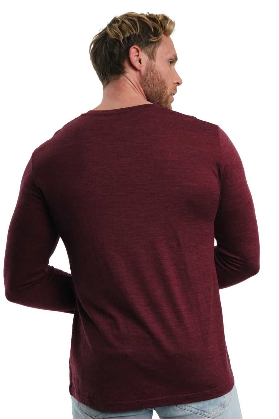 Men's Merino Long Sleeve 165 Burgundy