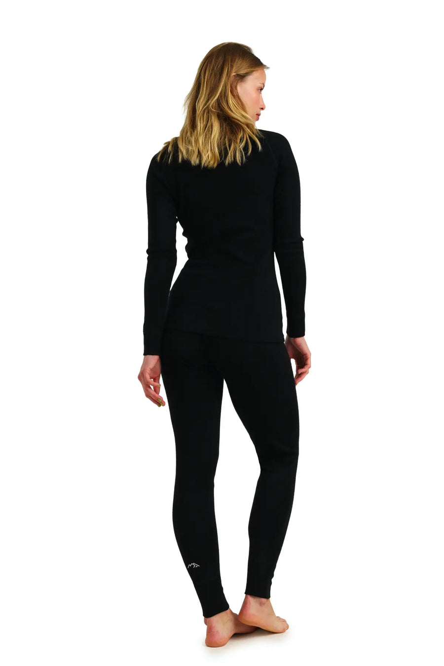 Ensemble thermique Mérinos femme 320, noir, à fermeture éclair