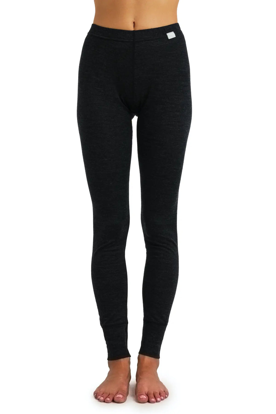 Pantalon mérinos 165 chiné noir pour femme