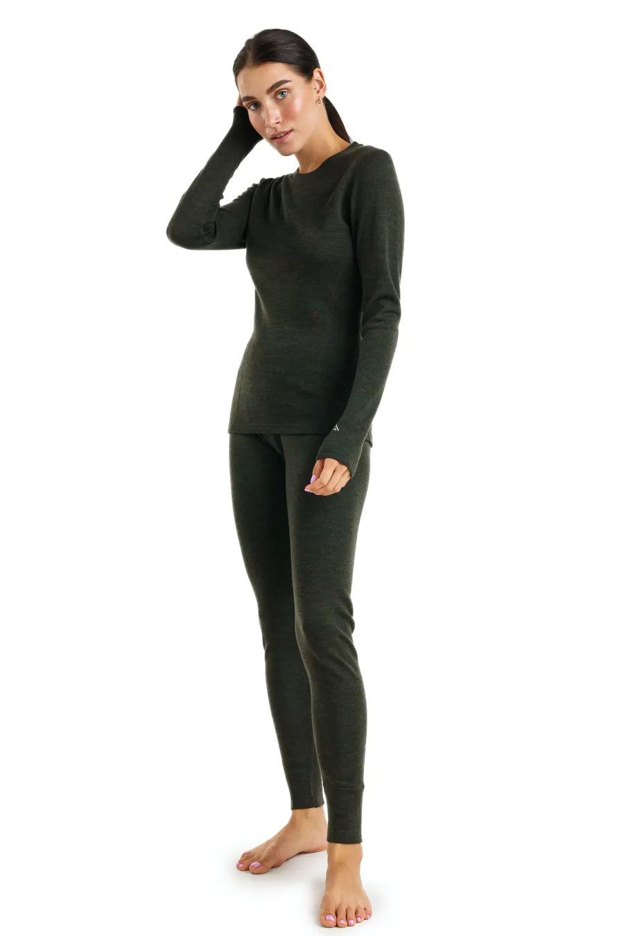 Women's Merino Thermal Set 320 Army Green