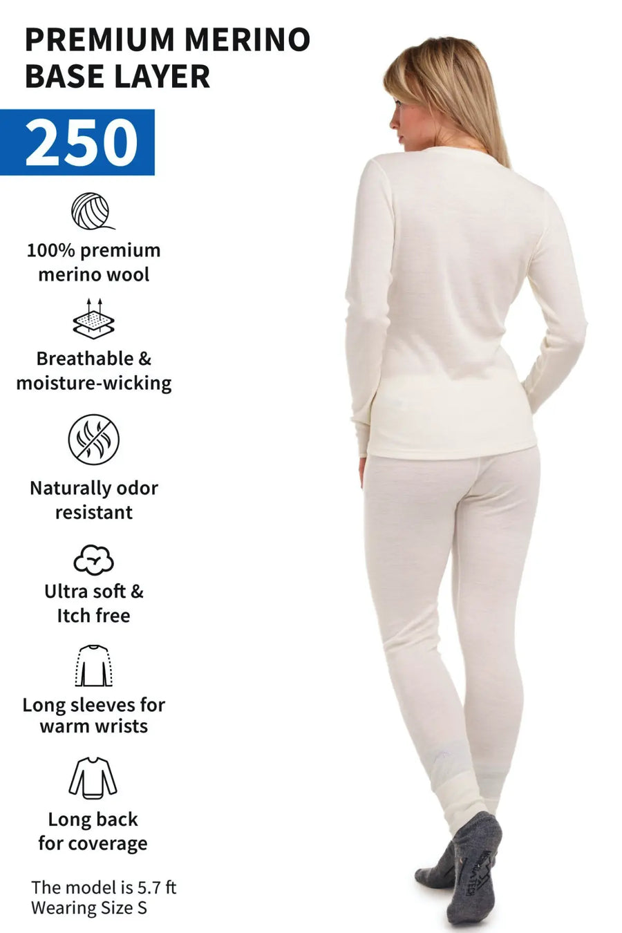 Women's Merino Thermal Set 250 Natural Merinos