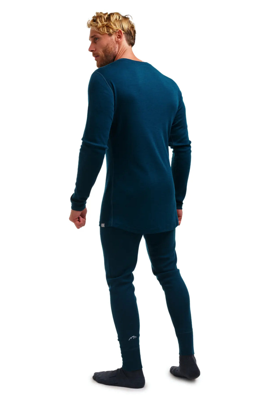 Ensemble thermique mérinos homme 250 Bleu paon