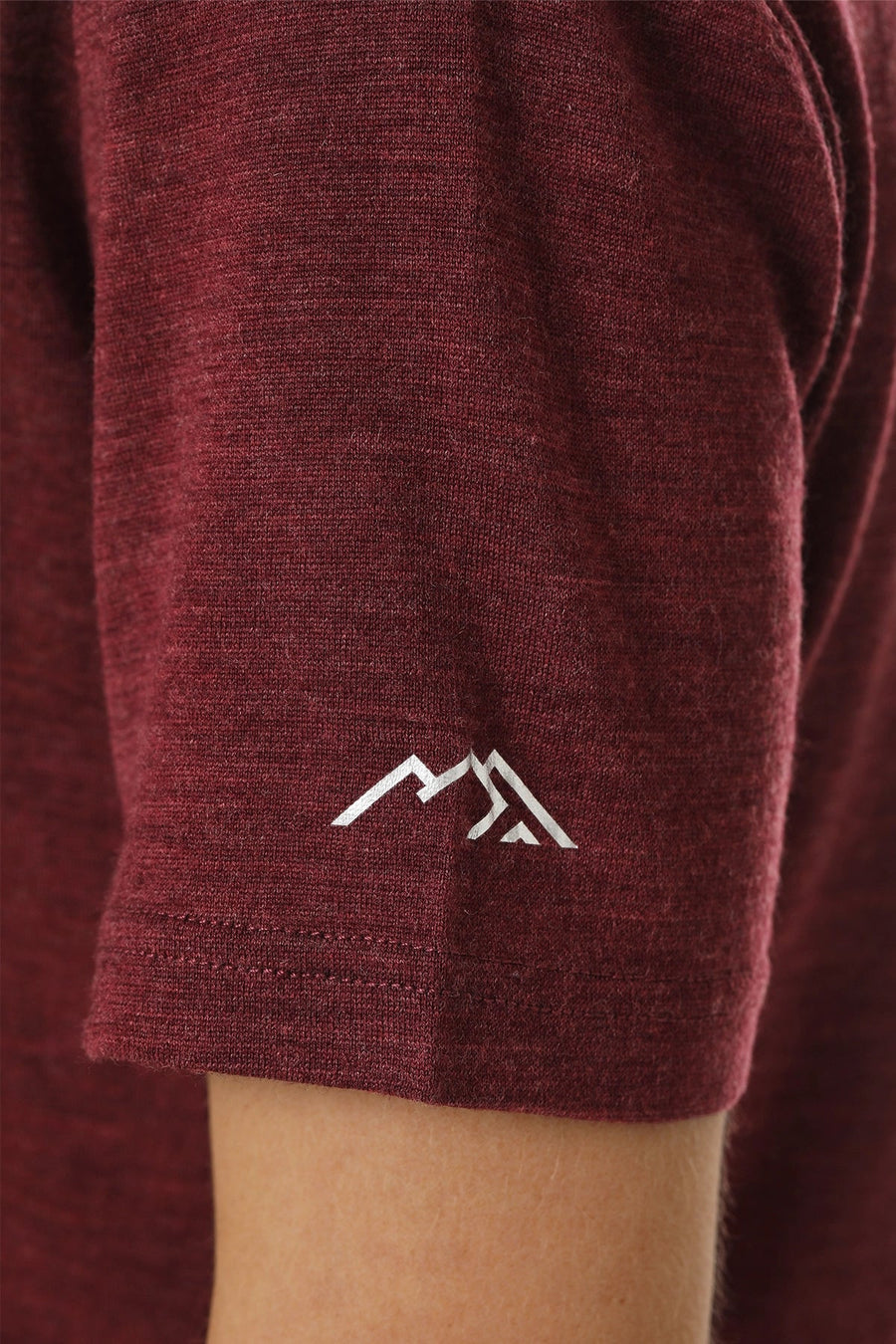 Women's Merino T-shirt 180 Burgundy | V-Neck (+socks)