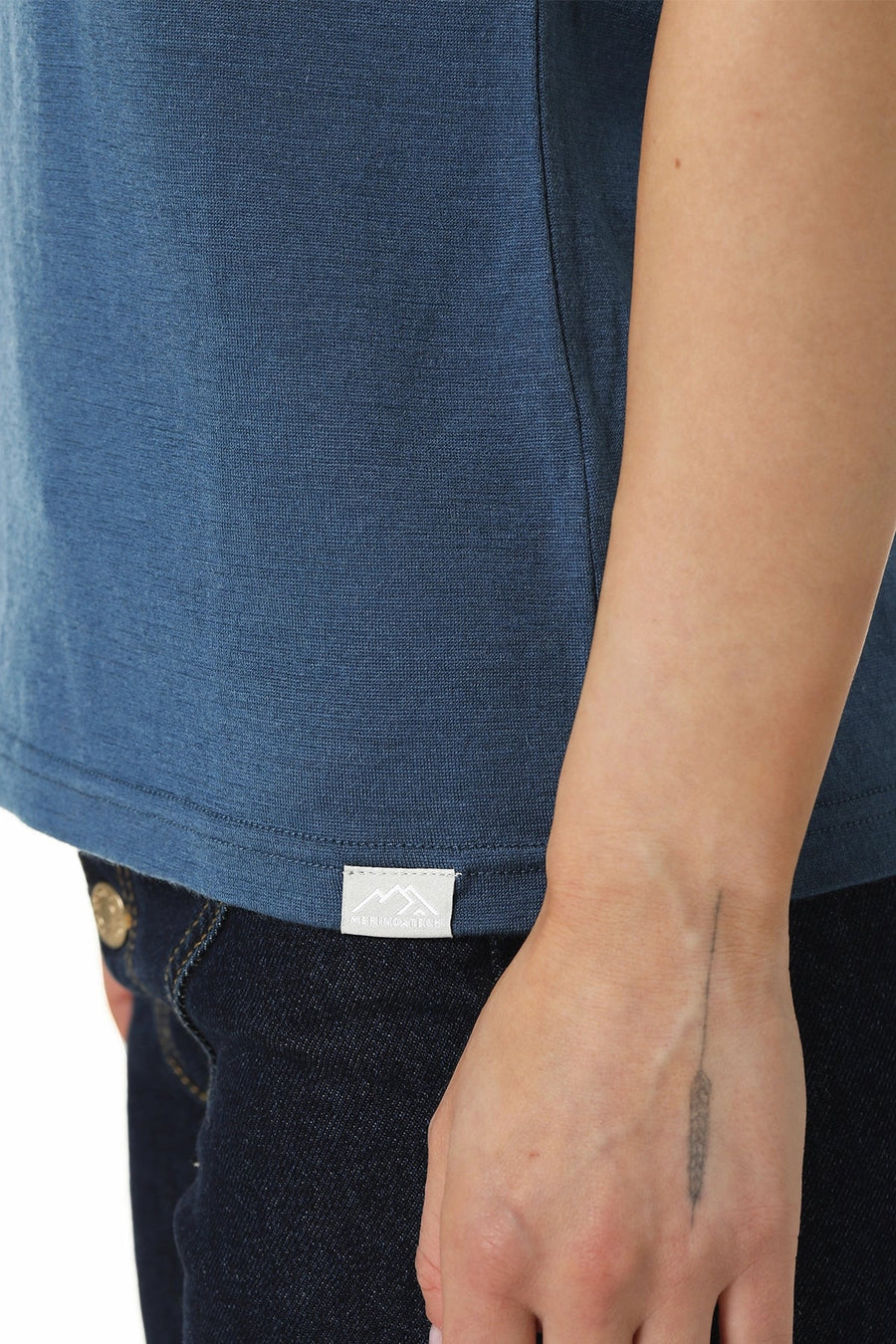 Women's Merino T-shirt 180 Denim | V-Neck (+socks)