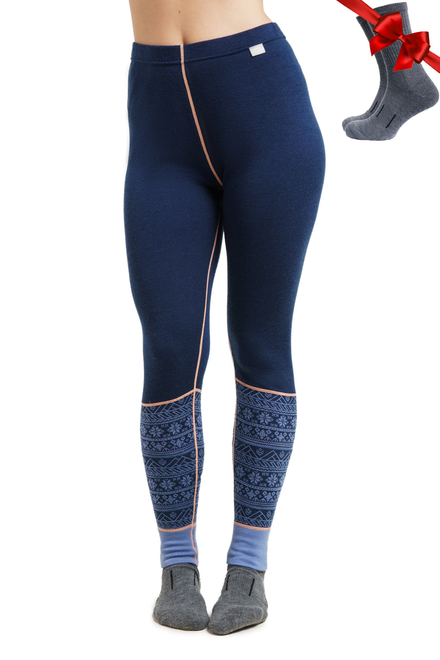 Women's Merino Pants 250 Nordic Tale Berry