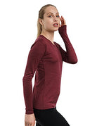 Merino Wool Long Sleeve  Burgundy