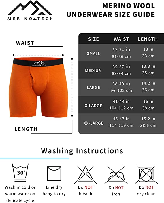 Men's Merino Boxers 190 Heathered Grey (2 Pack)