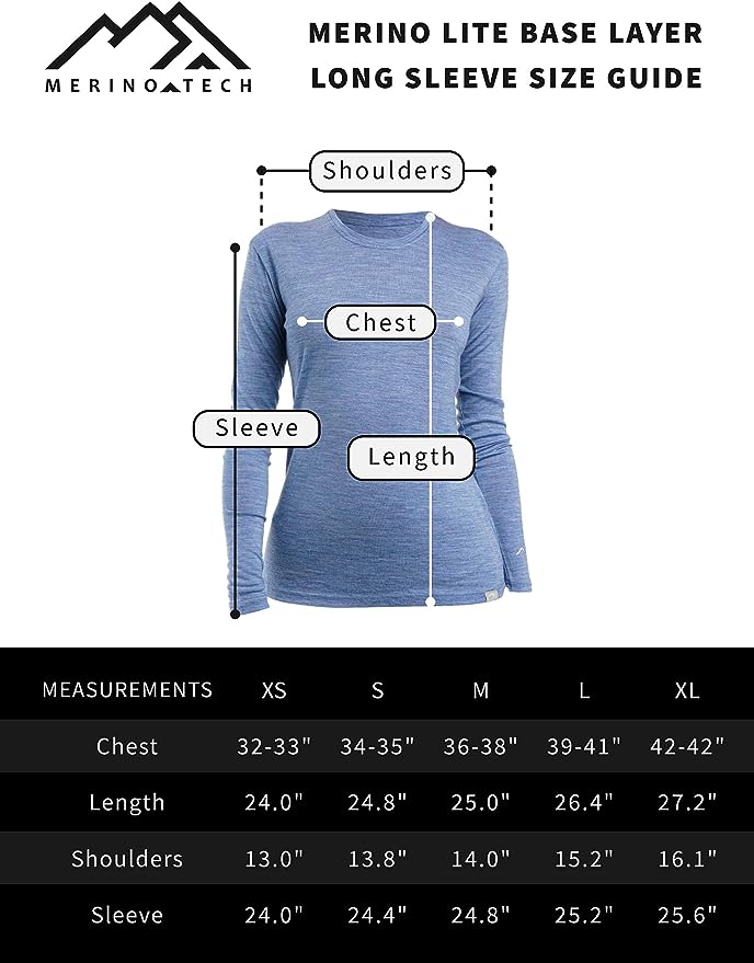 Merino Wool Long Sleeve  Heather Lilac