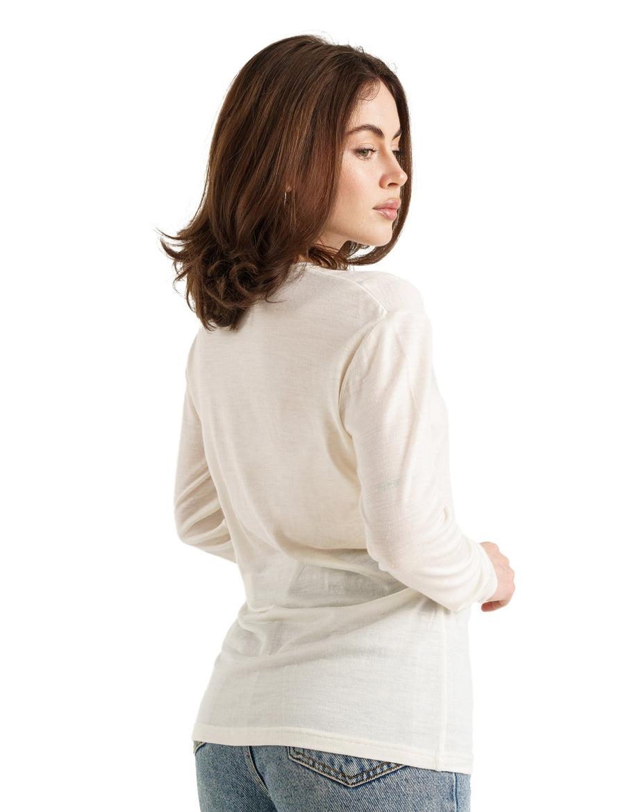 Women's Merino Long Sleeve 165 Snow White