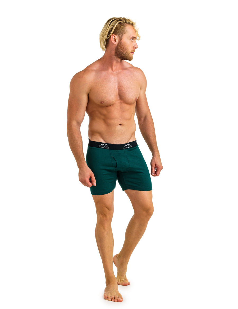 Men's Merino Boxers 190 Brief Forest Green