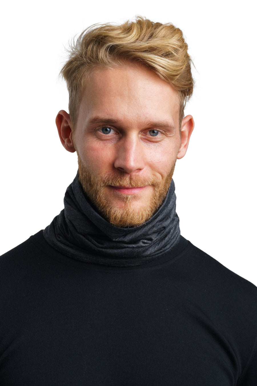 Merino Neck Gaiter 165 Heathered Black