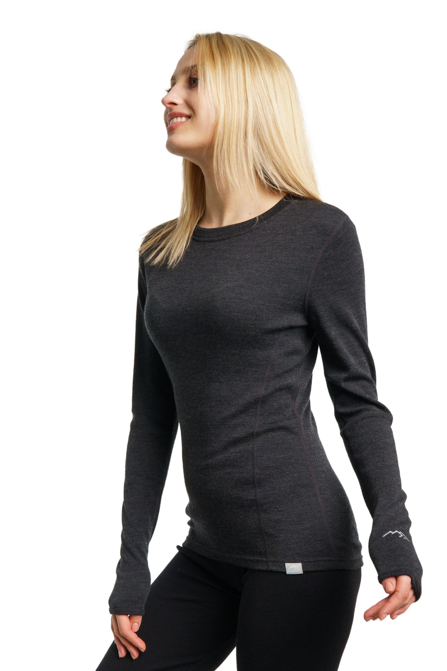 Merino Wool Long Sleeve Charcoal Grey