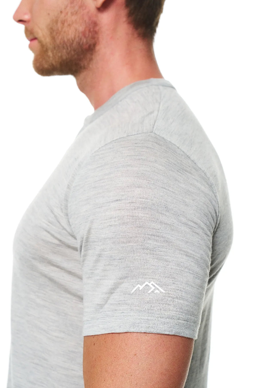 Men's Merino Wool Henley T-shirt 180 Heather Grey