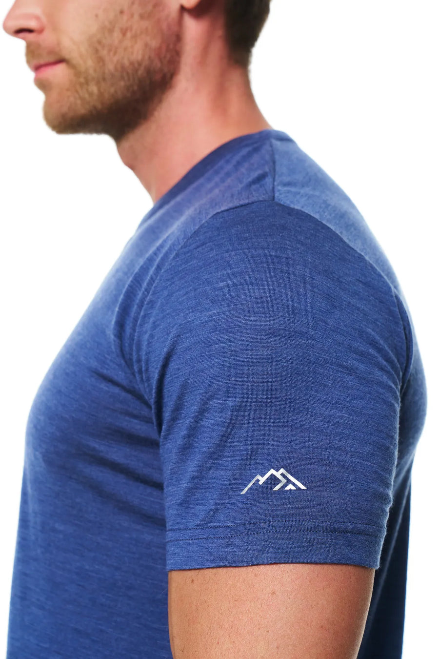 Men's Merino Wool Henley T-shirt 180 Windsor Blue