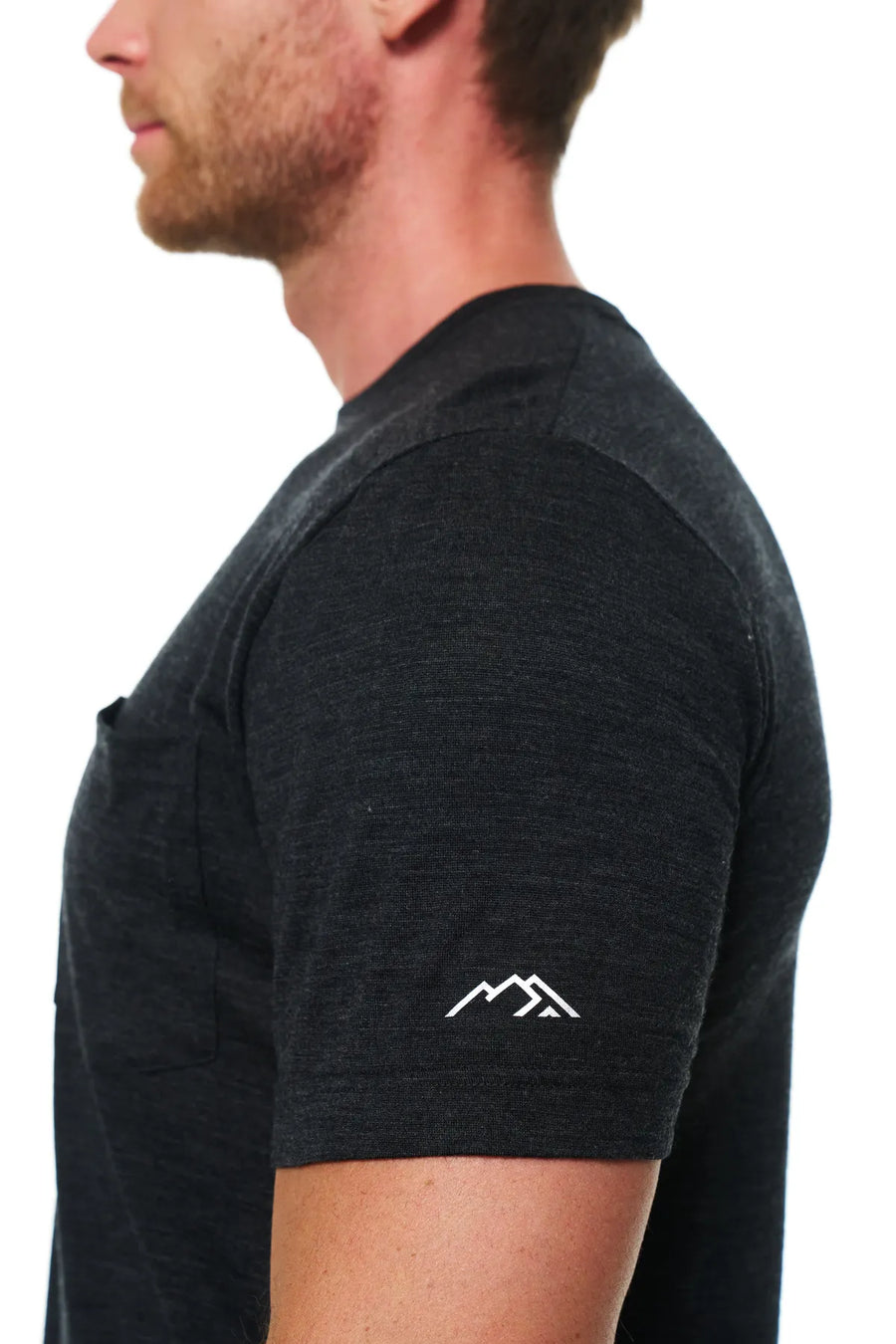 Men's Merino Wool Charcoal Pocket T-Shirt