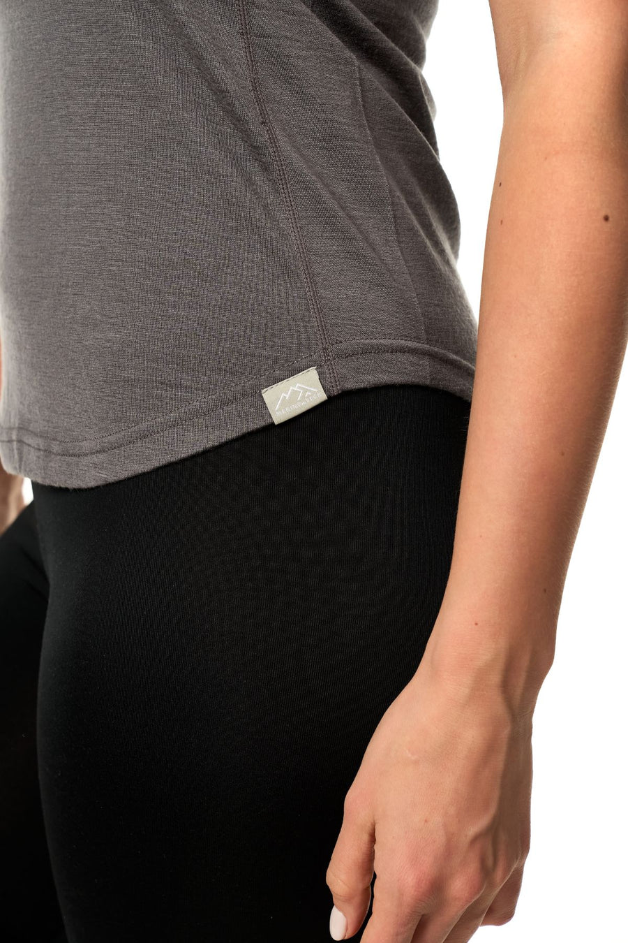 Women's Merino Wool Highneck Tank Top Perfect Grey