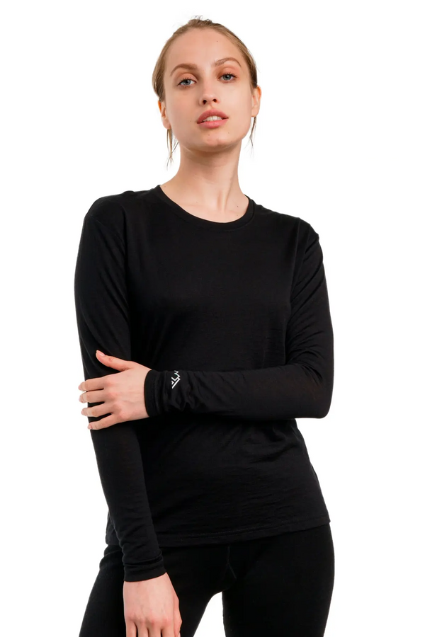 Women's Merino Long Sleeve 165 Black (+socks)