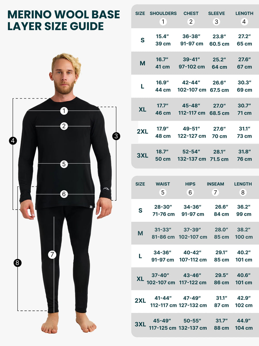 Men's Merino Thermal Set 165 Black
