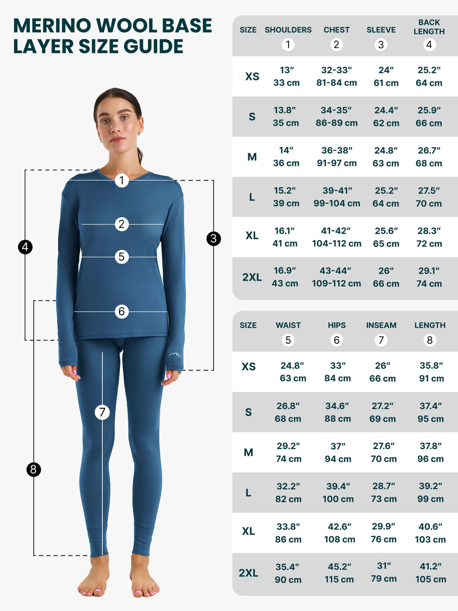Ensemble thermique Mérinos femme 320, noir, à fermeture éclair