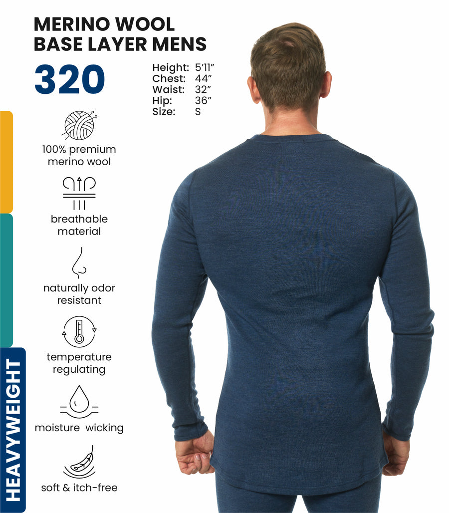 Men's Merino Long Sleeve 320 Navy