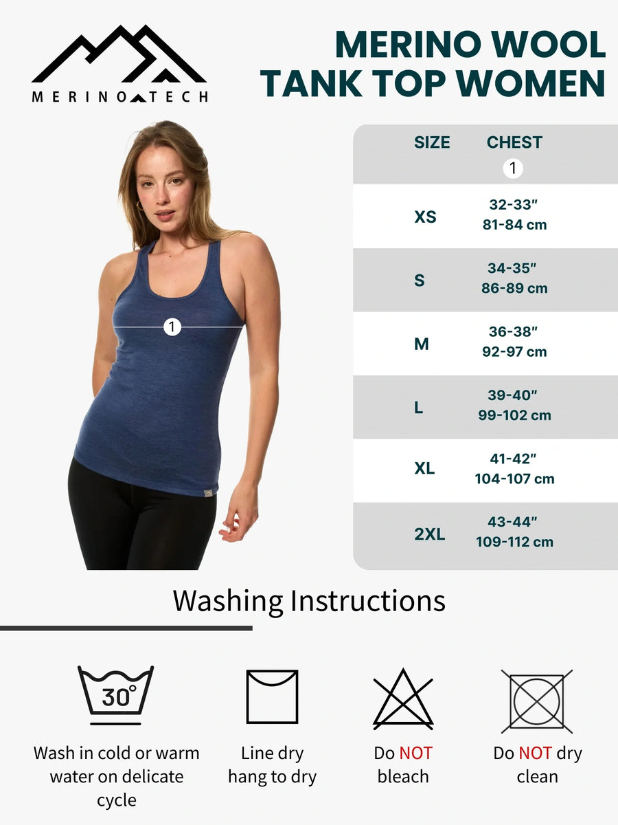 Women's Merino Wool Highneck Tank Top Peach