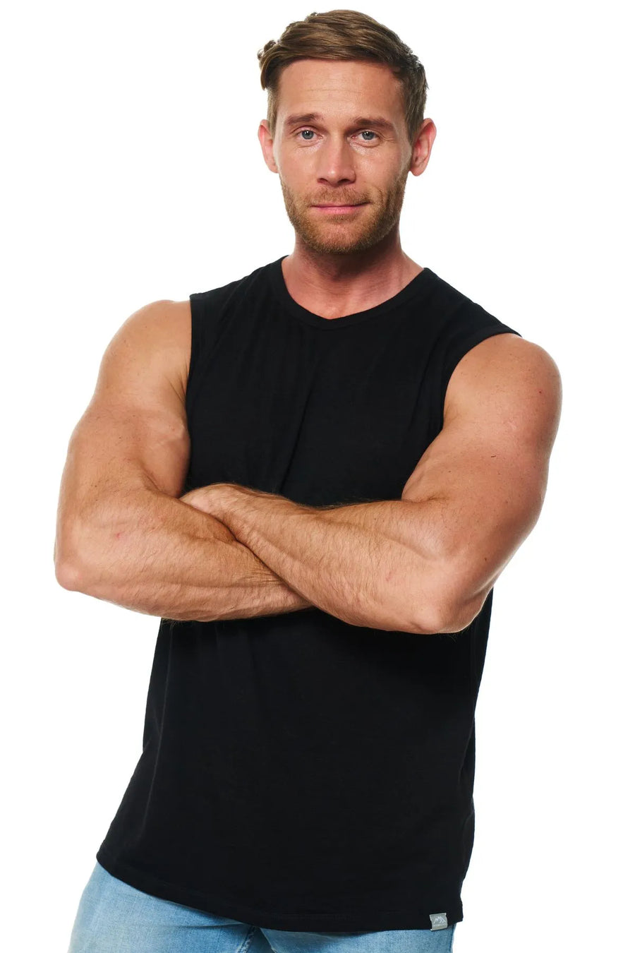 Men's Merino Wool Tank Top 180 Black