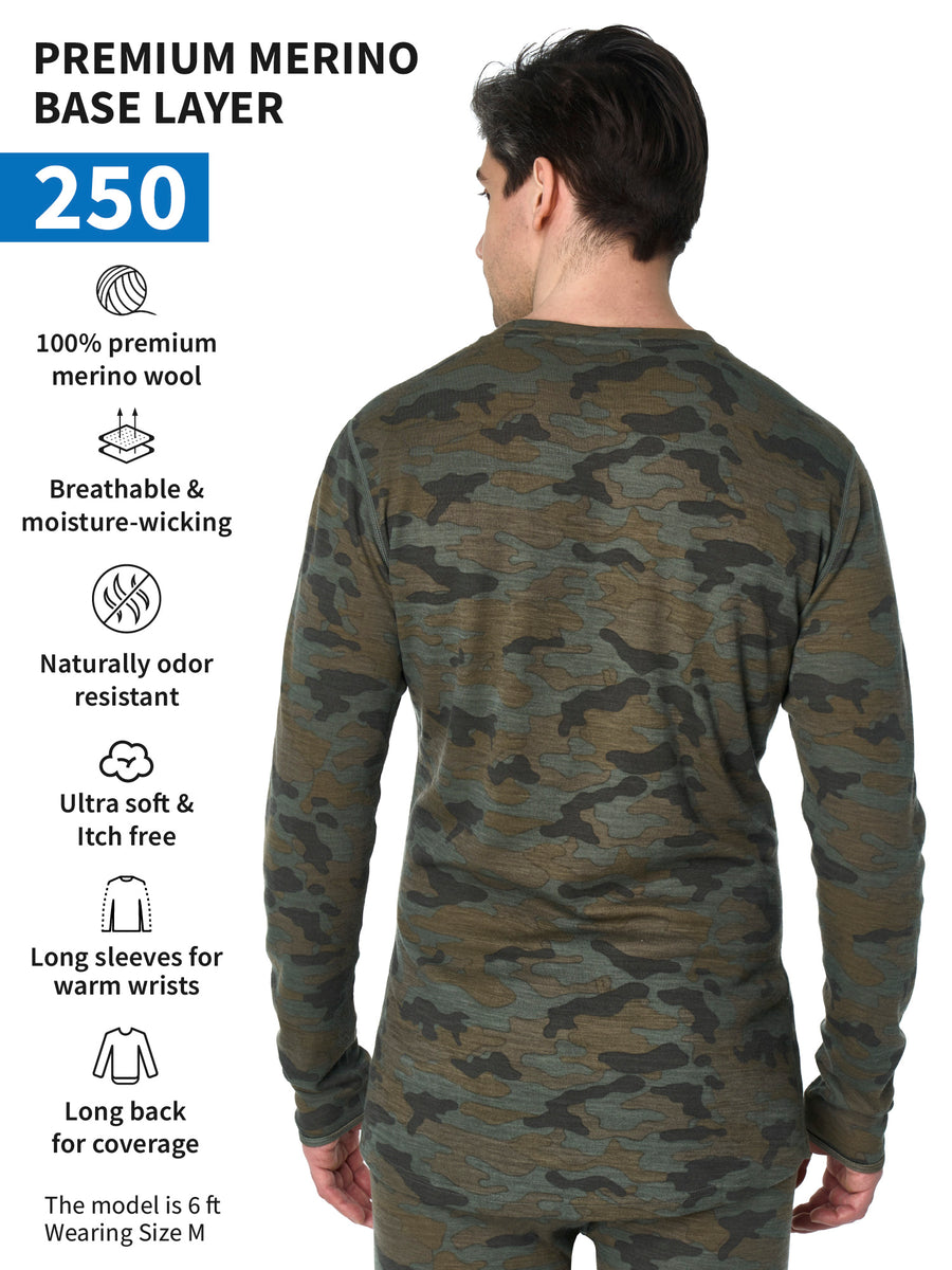 Men's Merino Long Sleeve 250 Camo