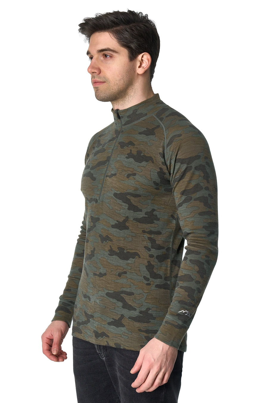 Men's Merino Half Zip Long Sleeve 250 Camo