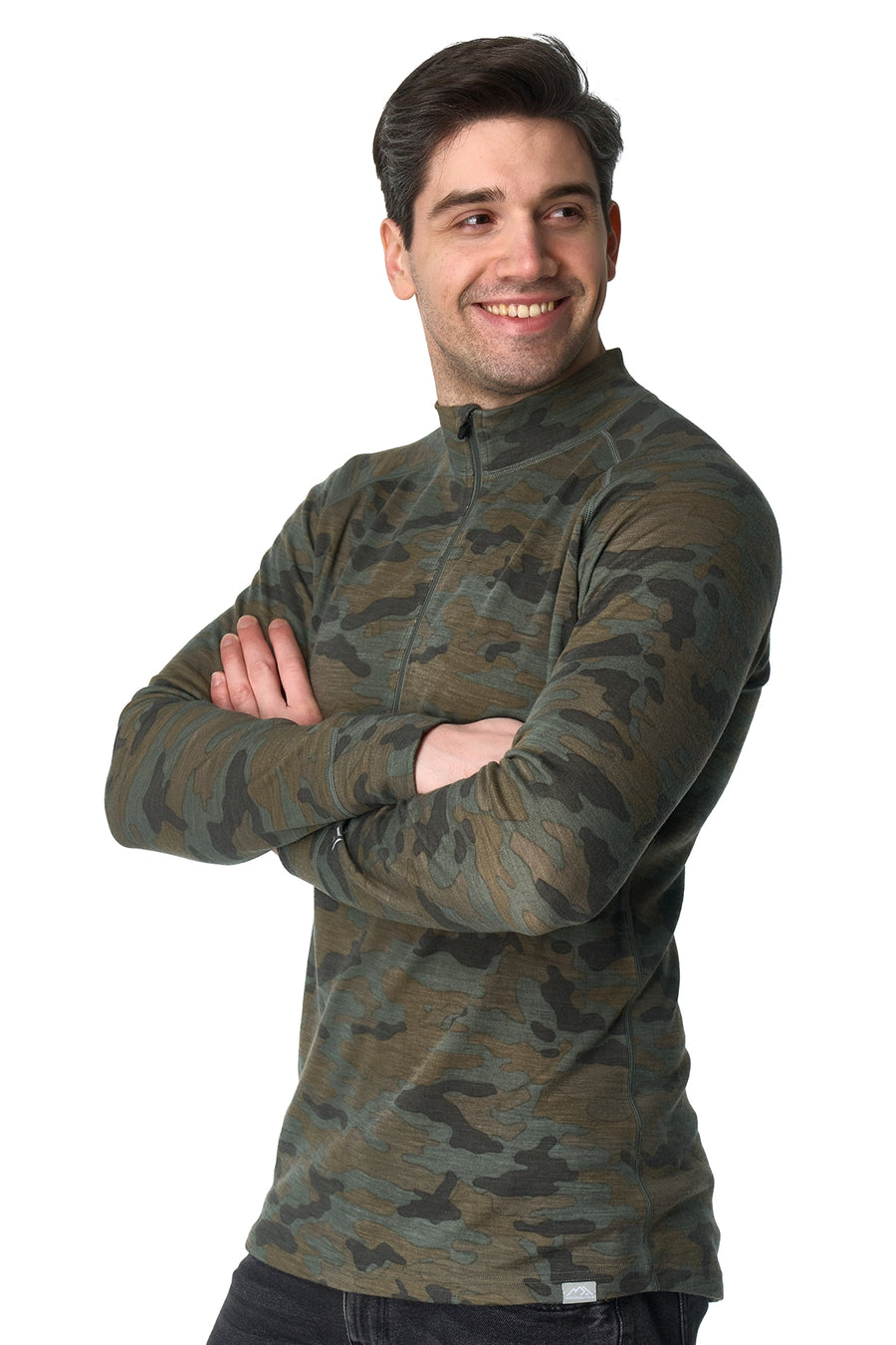 Men's Merino Half Zip Long Sleeve 250 Camo