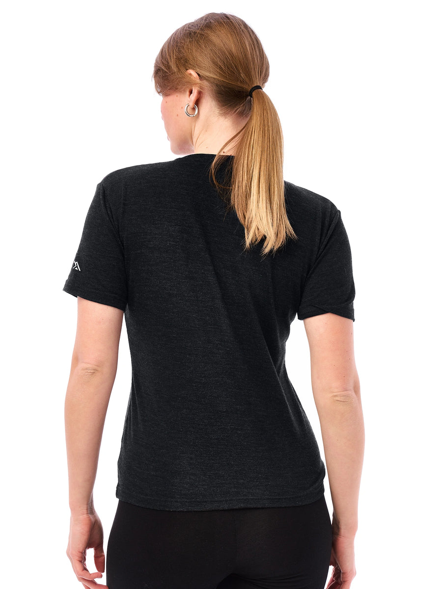 Women's Merino T-shirt 180 Ebony Gray | Crewneck