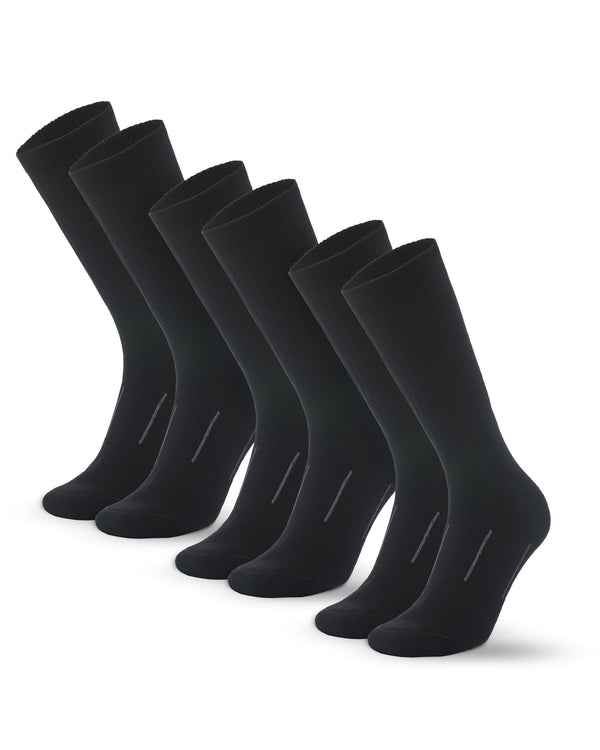 Merino Wool Hiking Socks - (Pack of 3) Black Oil