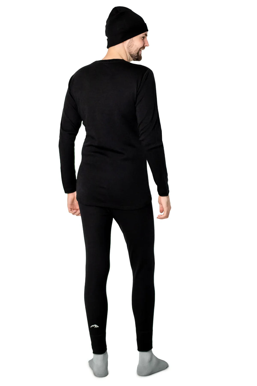 Men's Black Thermal Set + Black Beanie
