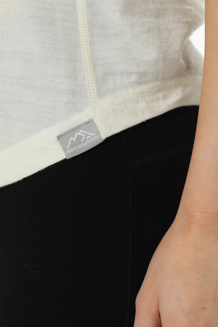 Women's Merino Wool Highneck Tank Top Off White