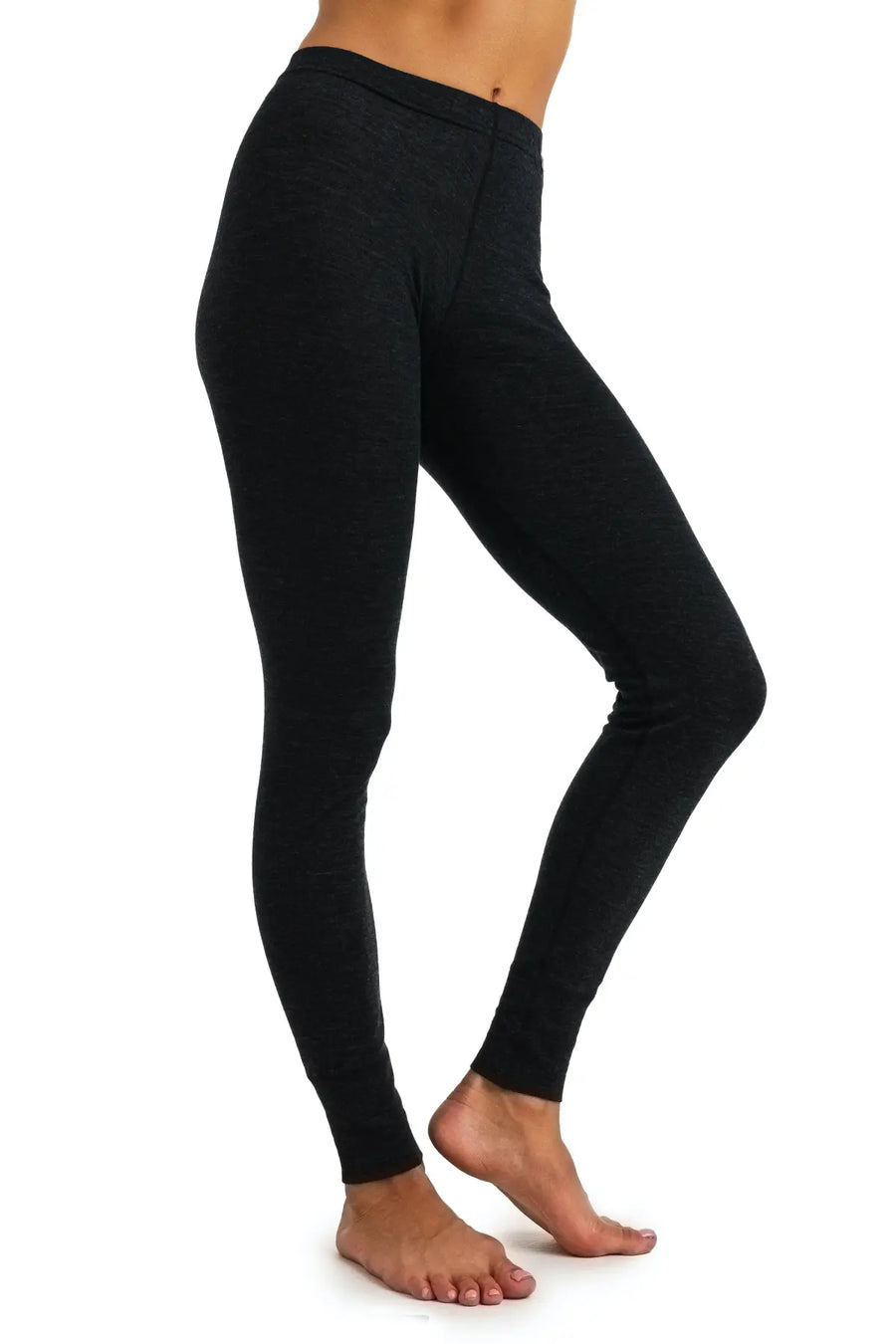 Pantalon mérinos 165 chiné noir pour femme