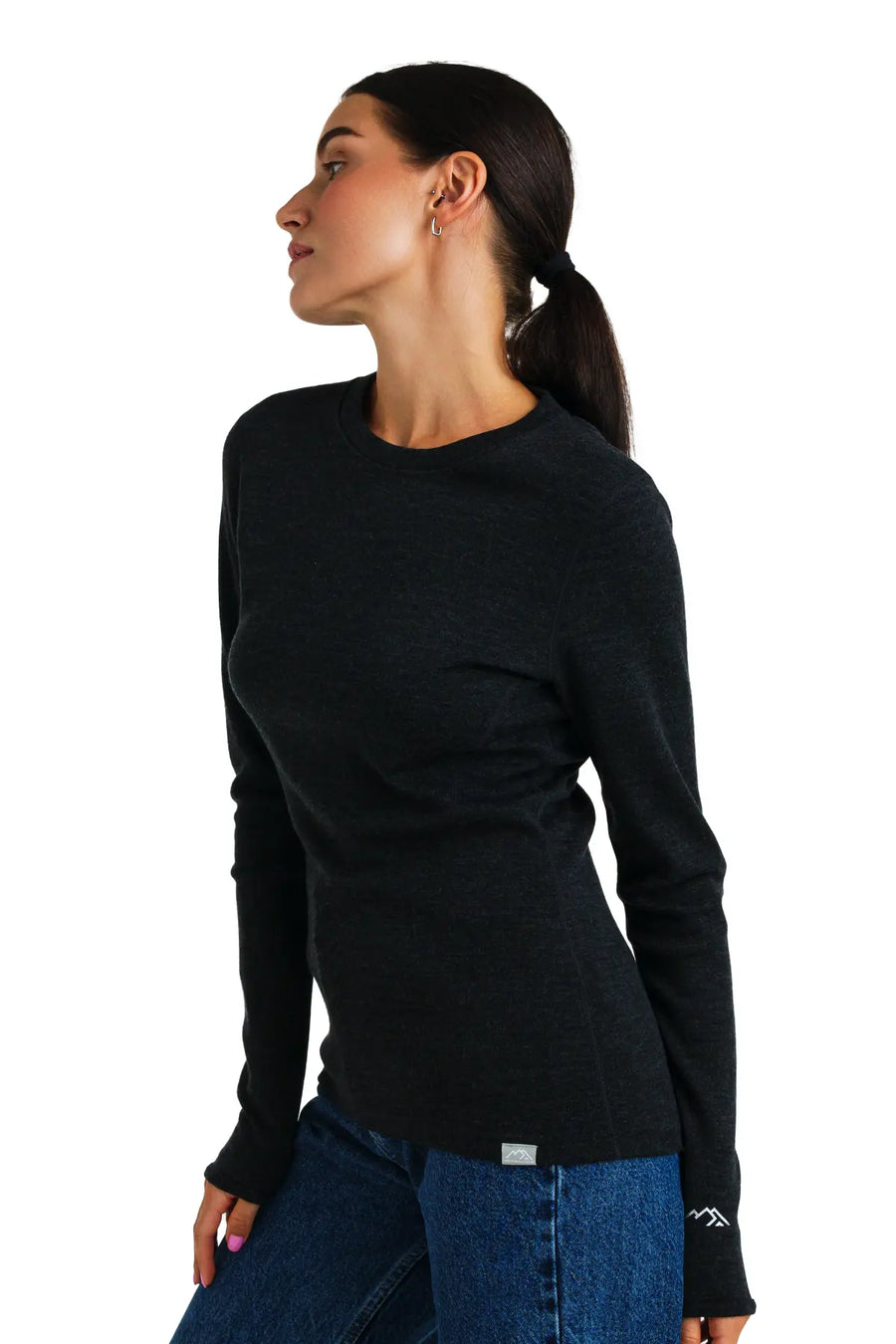Women's Merino Long Sleeve 320 Charcoal Grey