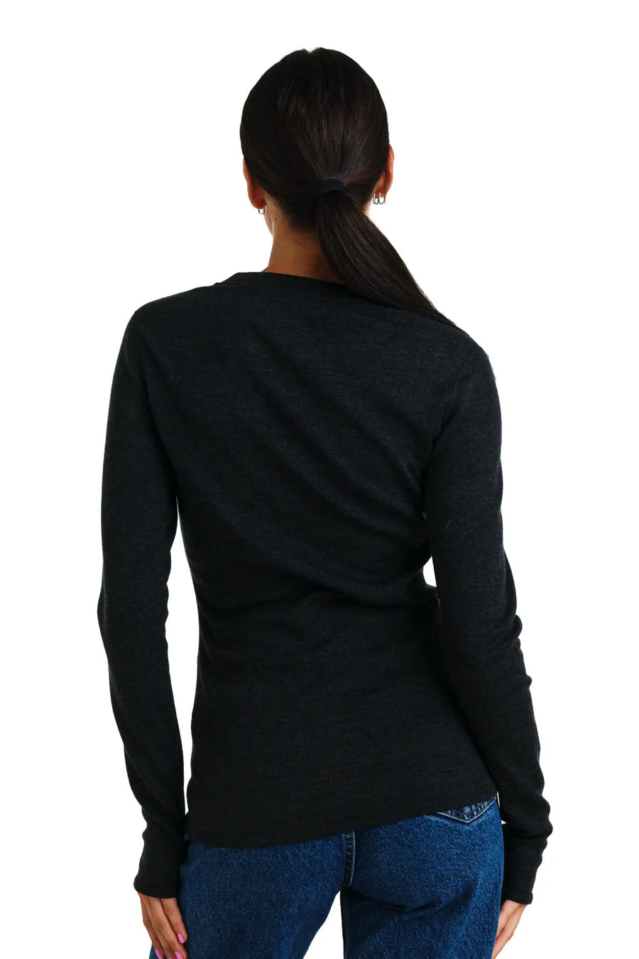 Women's Merino Long Sleeve 320 Charcoal Grey