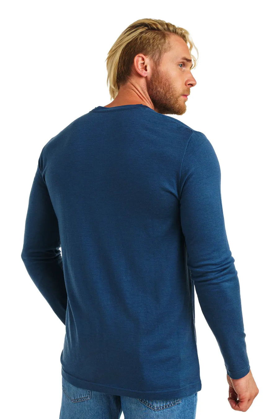 Men's Merino Long Sleeve 165 Denim Blue
