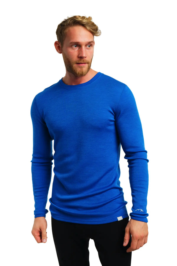 Haut à manches longues en mérinos 250 cobalt pour homme