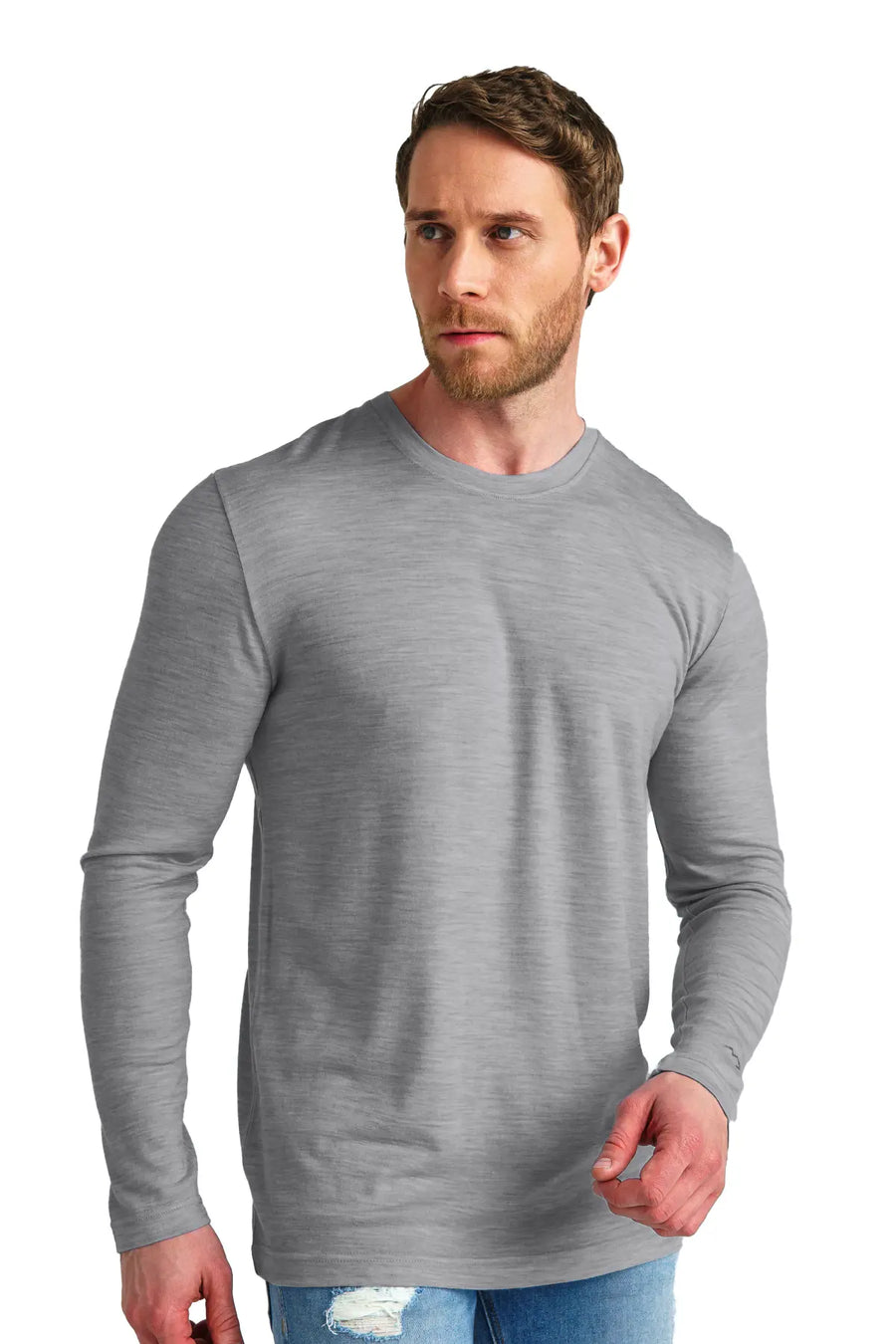 Men's Merino Long Sleeve 165 Heathered Grey