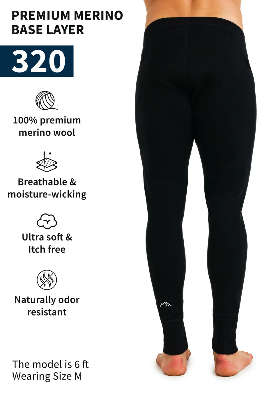 Men's Merino Pants 320 Black
