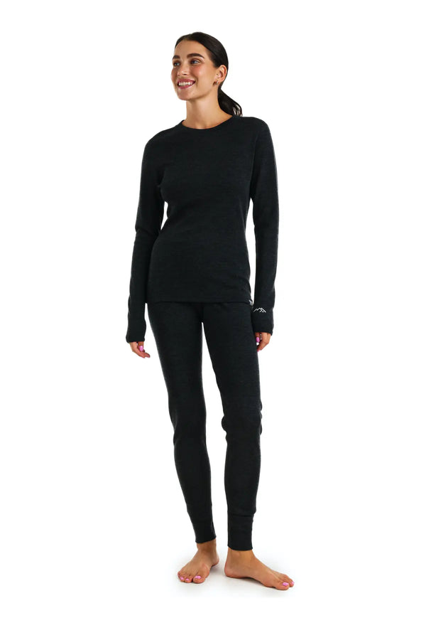 Ensemble thermique mérinos femme 320 Gris anthracite