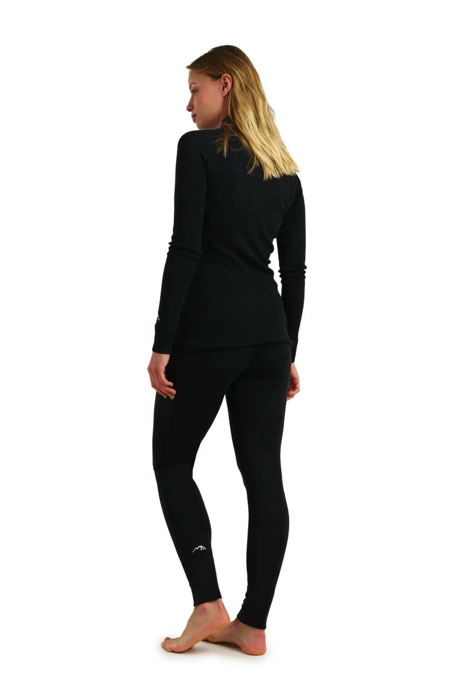 Women's Merino Thermal Set 320 Charcoal Grey Zip-Up