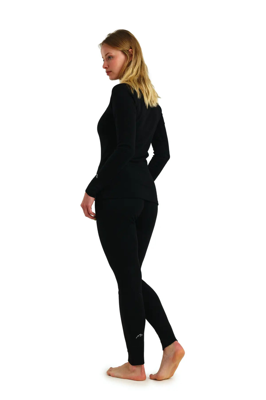 Ensemble thermique Mérinos femme 320, noir, à fermeture éclair