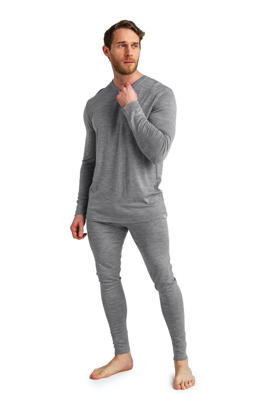 Men's Merino Thermal Set 165 Heathered Grey