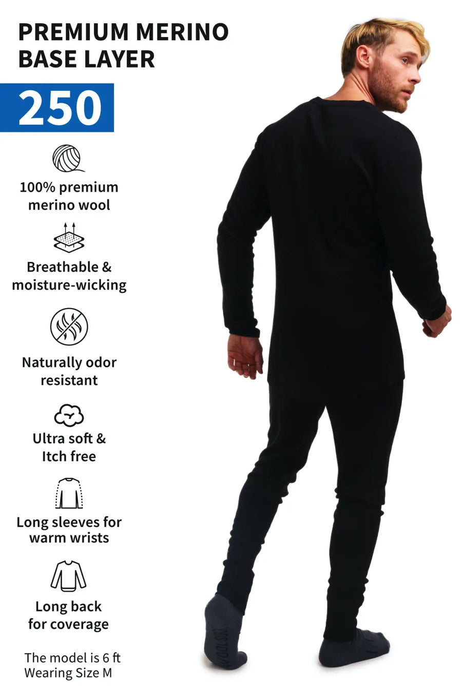 Men's Merino Thermal Set 250 Black